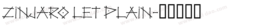 Zinjaro LET Plain字体转换